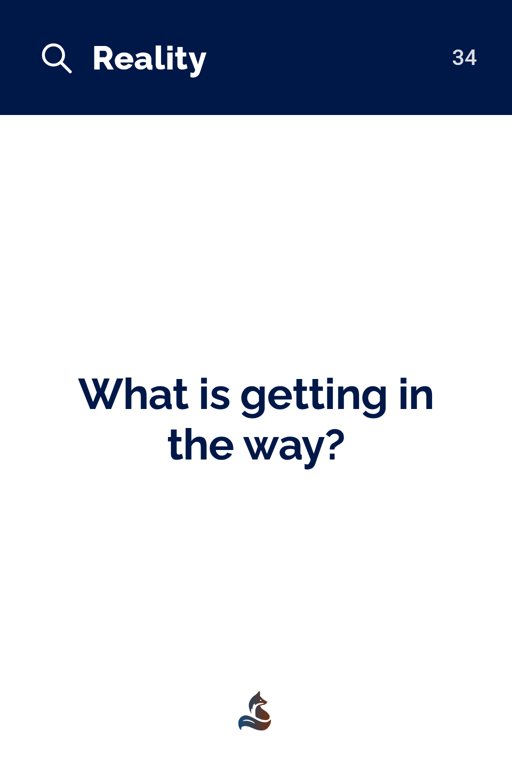 34 What is getting in the way?