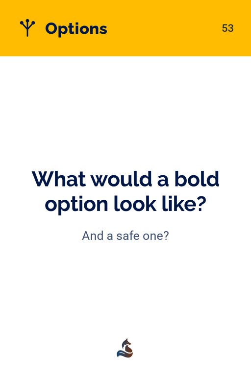 53 What would a bold option look like?