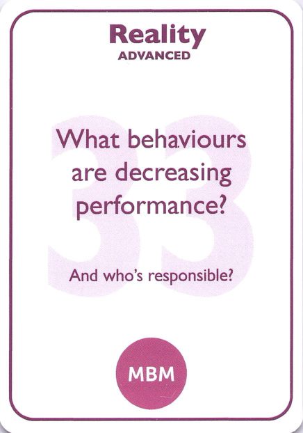 <b style="color:#7b2d5b">33</b> What behaviours are decreasing performance?<br><i>And who's responsible?</i>